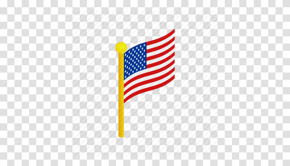 American Flag Independence Isometric July Pole Usa Icon Transparent Png