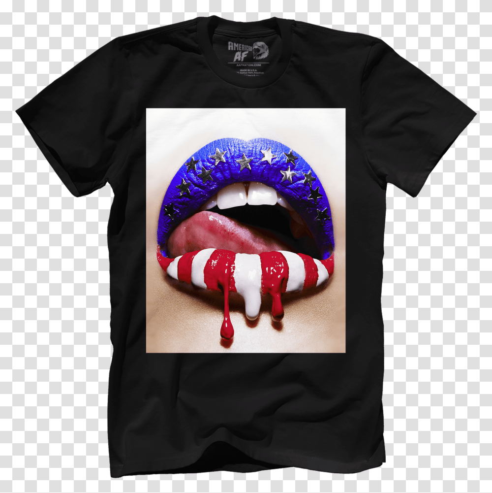 American Flag Lips, Mouth, Teeth, Apparel Transparent Png