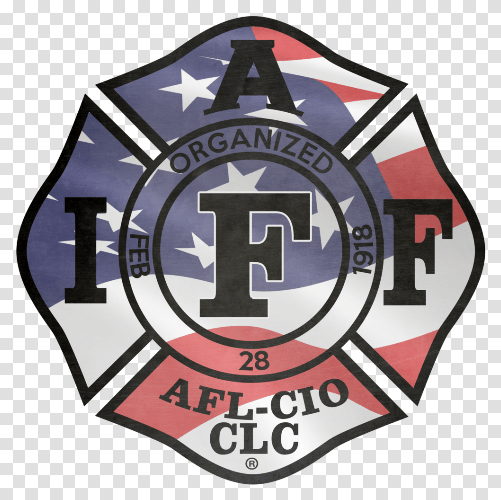 American Flag Patriot Reflective Iaff Decal 4 - Union Fire Store, Logo, Symbol, Trademark, Badge Transparent Png