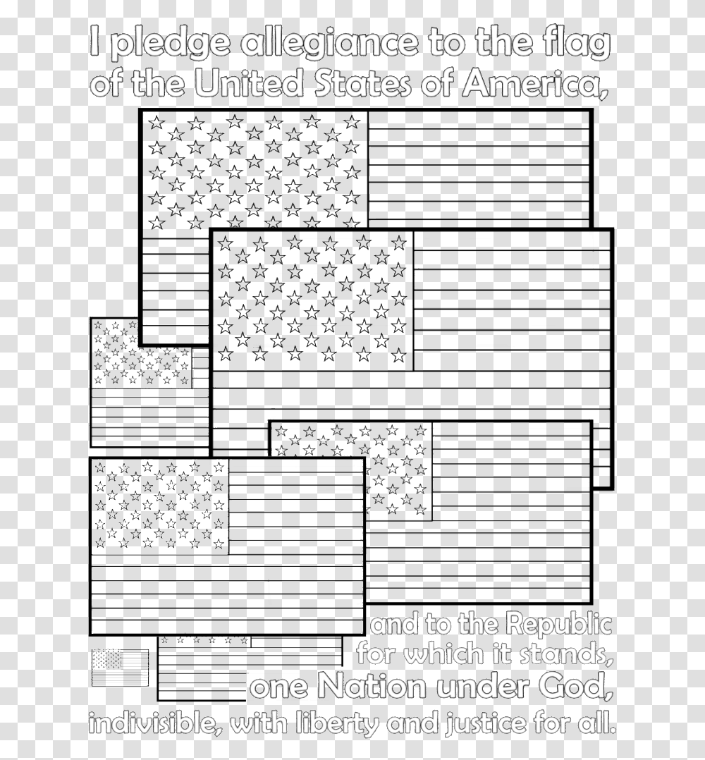 American Flag Pledge Of Allegiance Coloring, Pattern, Label, Super Mario Transparent Png