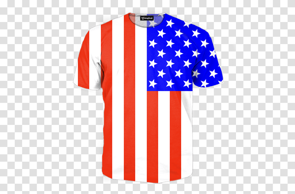 American Flag Shirt, Apparel, Jersey, T-Shirt Transparent Png