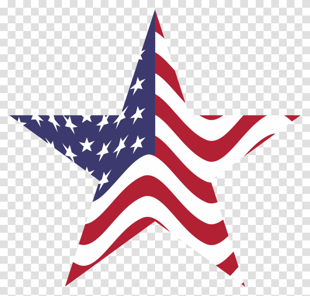 American Flag Star Background, Star Symbol Transparent Png