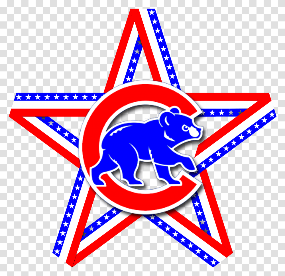 American Flag Star Download Chicago Cubs, Star Symbol, Logo, Trademark Transparent Png