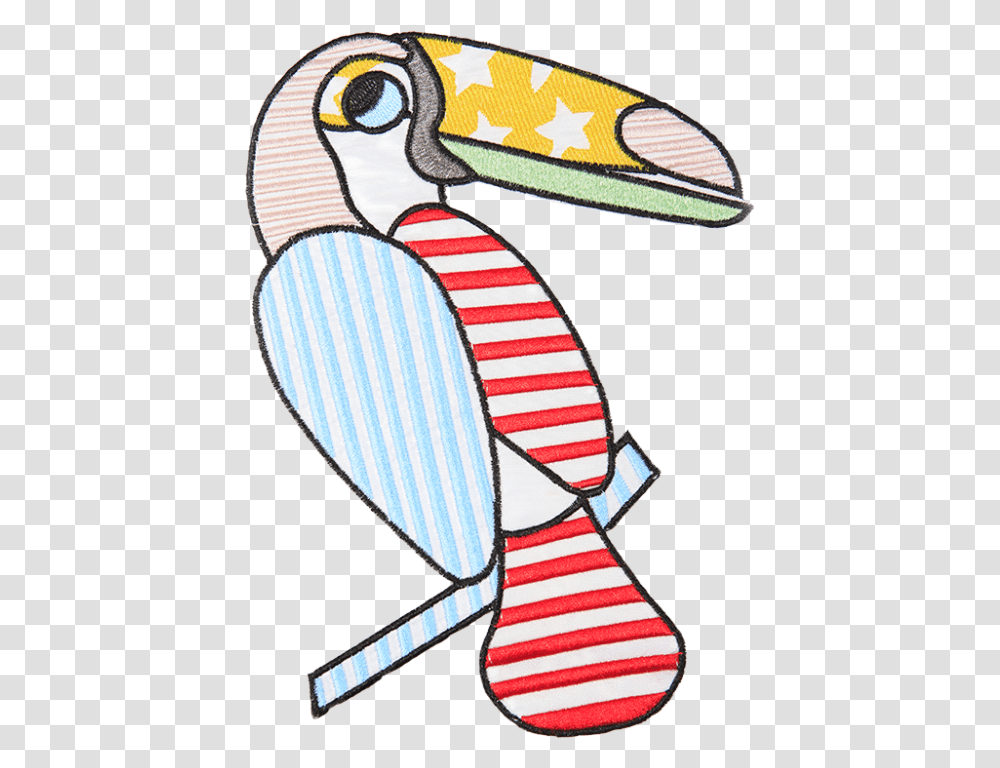 American Flag Toucan Big Applique, Tie, Accessories, Accessory, Bird Transparent Png