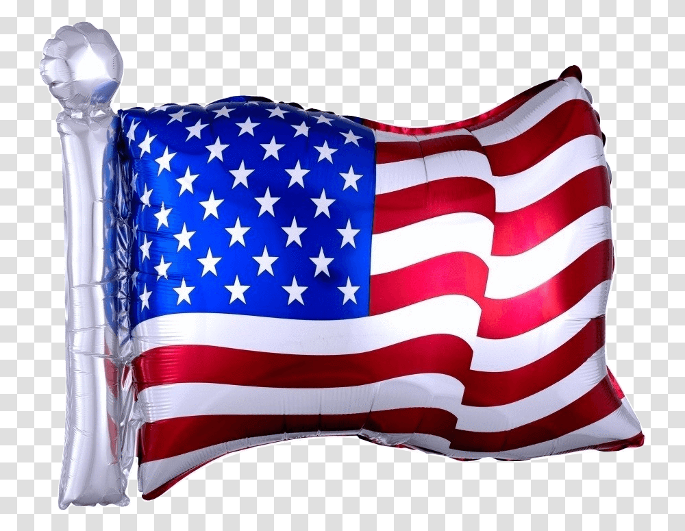 American Flag Usa America Balloon Graduation Cap And Usa Flag Transparent Png