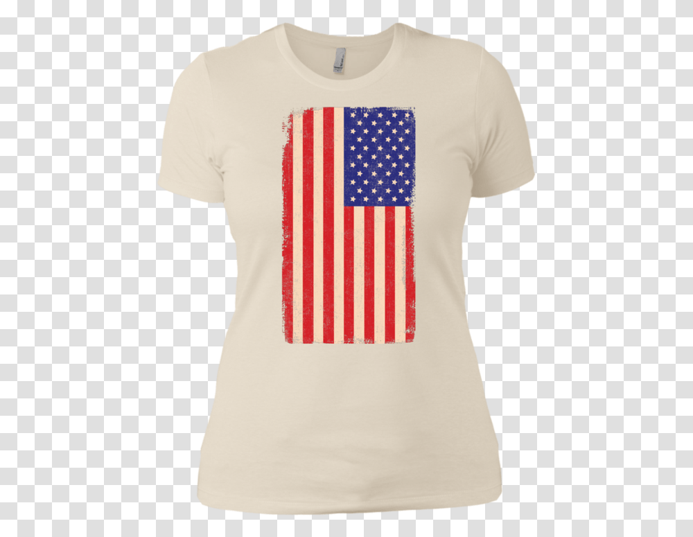 American Flag Vintage Ladies American Flag, Apparel, T-Shirt Transparent Png