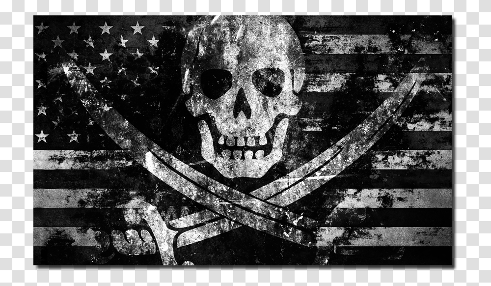 American Flag With Pirate, Logo, Trademark Transparent Png