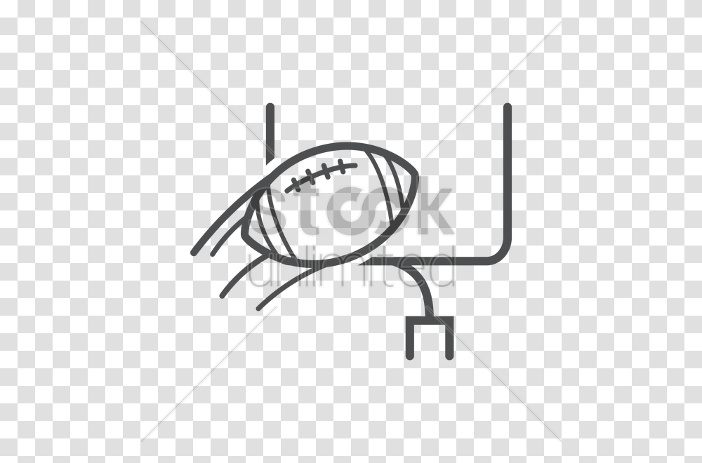 American Football And Goal Post Vector Image Illustration, Bow, Arrow, Weapon Transparent Png