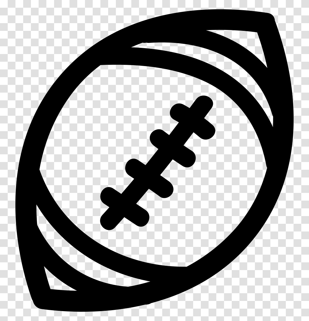 American Football Ball Hand Drawn Outline Svg Icon Outline Football Clipart, Sport, Sports, Team Sport, Weapon Transparent Png