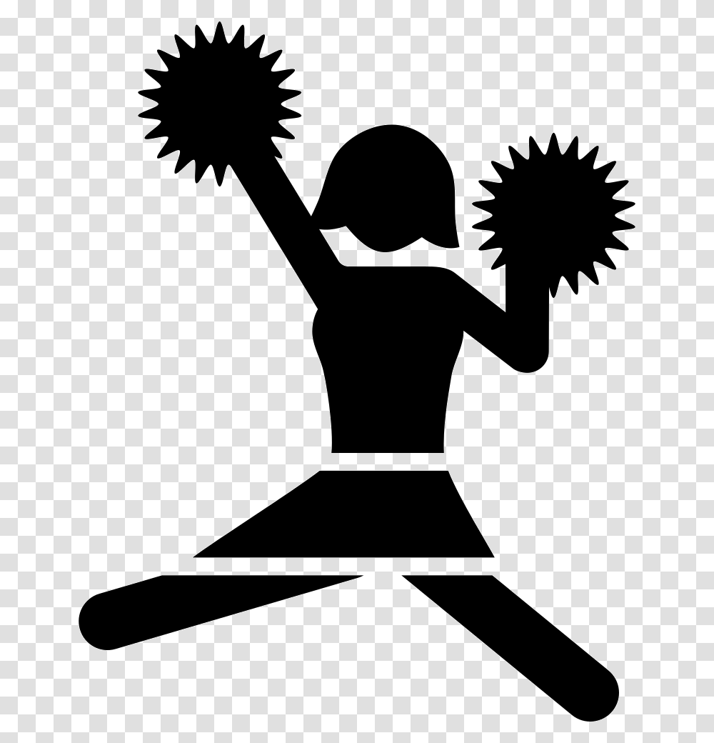American Football Cheerleader Jump Icon Free Download, Stencil, Silhouette, Axe, Tool Transparent Png
