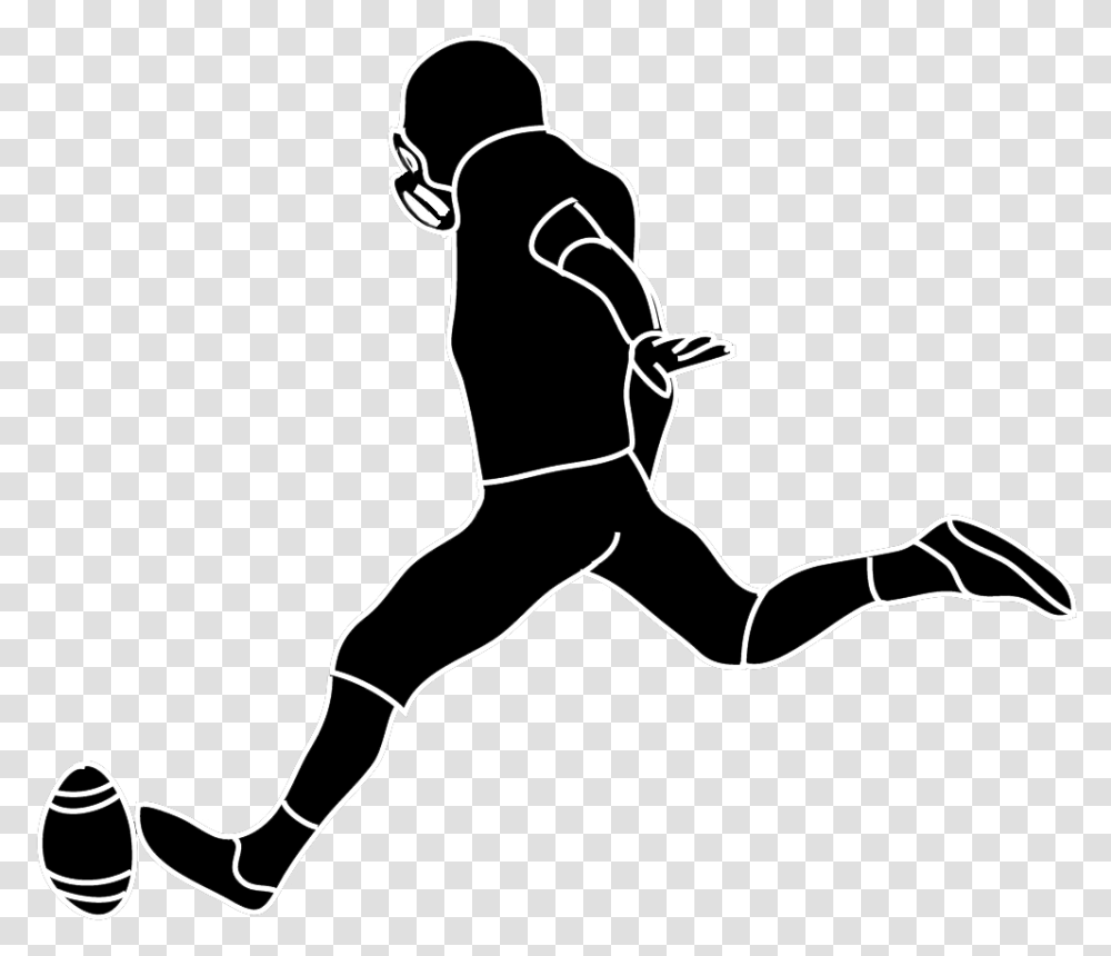 American Football Kicker Silhouette, Person, People, Sport, Team Sport Transparent Png