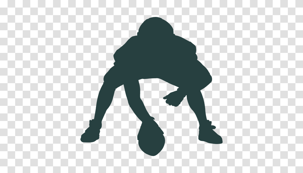 American Football Player Center Silhouette, Person, People, Photography, Back Transparent Png