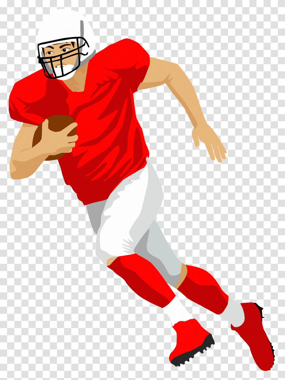 American Football Player Clipart Illustration, Person, Human, People, Clothing Transparent Png