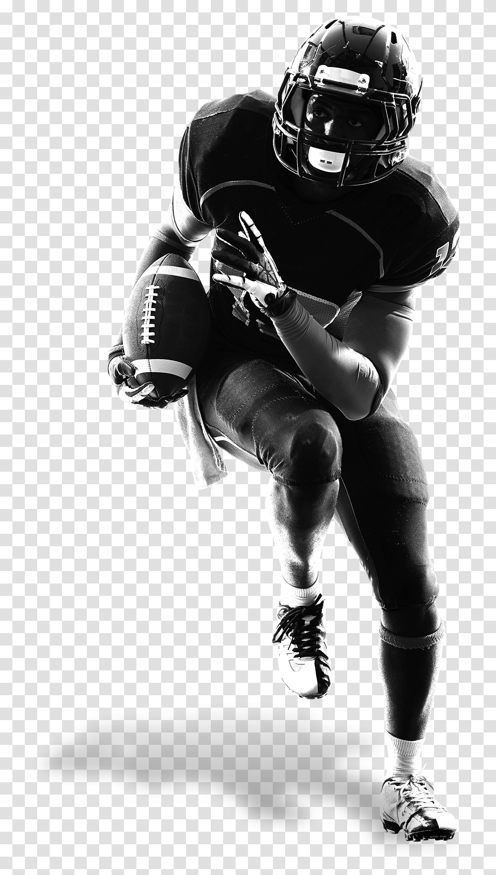 American Football Player Football Player Silhouette American Football, Person, Human, Helmet Transparent Png