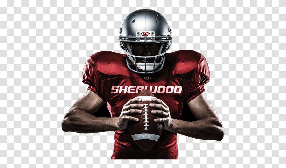American Football Player Frontal American Football Player, Helmet, Clothing, Apparel, Person Transparent Png