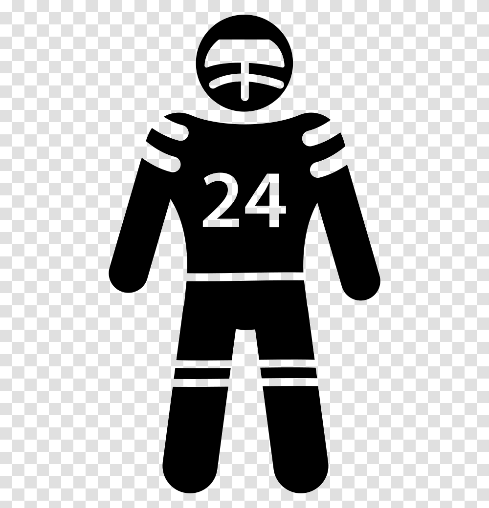 American Football Player Illustration, Number Transparent Png