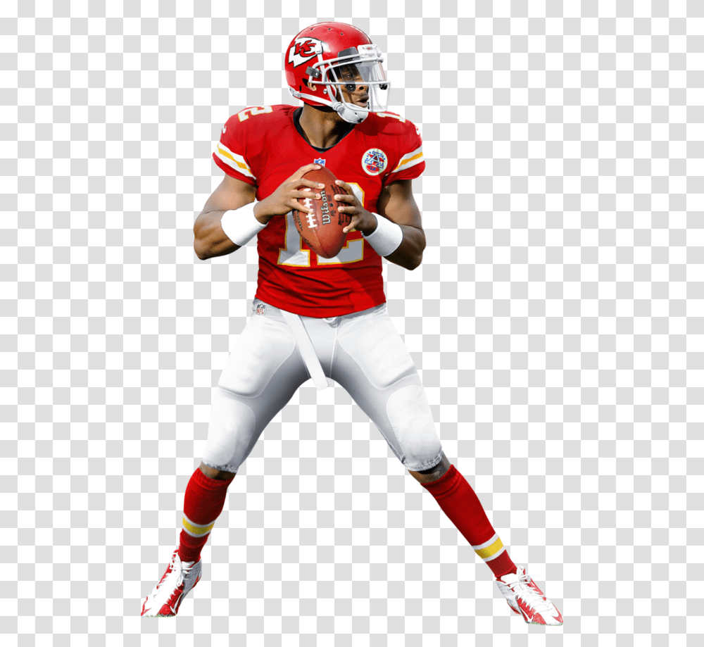 American Football Player Image For Free Kansas City Chiefs, Clothing, Apparel, Helmet, Person Transparent Png