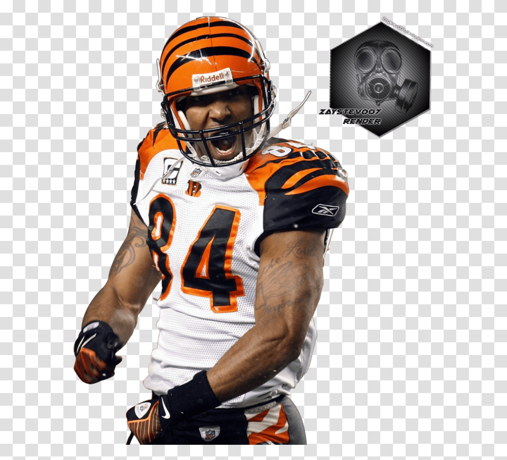 American Football Player Image Tj Houshmandzadeh Bengals, Apparel, Helmet, Person Transparent Png