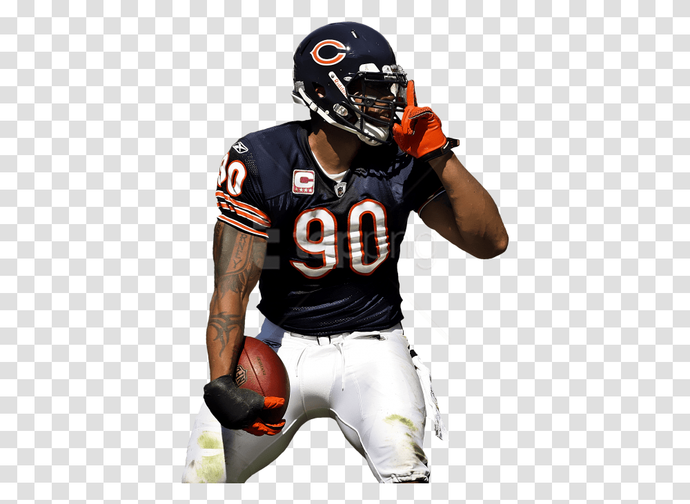 American Football Player Images Chicago Bears Players, Clothing, Apparel, Helmet, Person Transparent Png