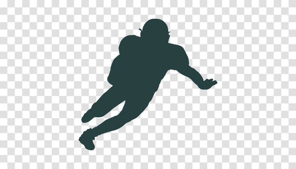 American Football Player Rushing Silhouette, Person, Human, People, Sport Transparent Png
