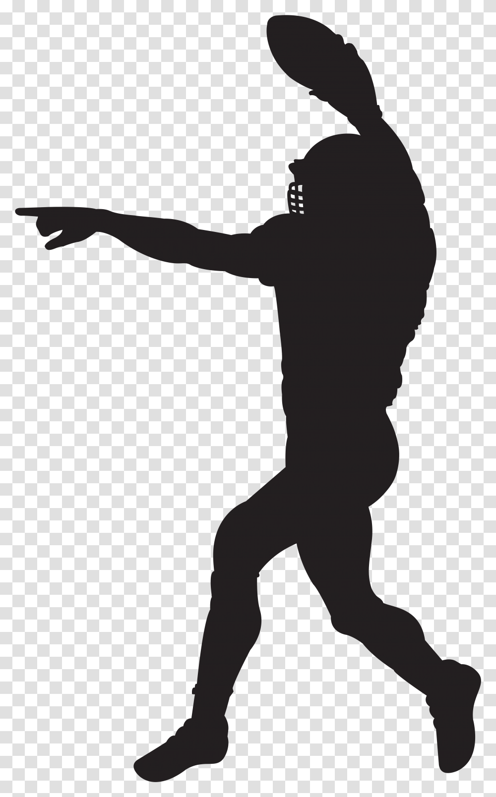 American Football Player Silhouette Clipart Image American Football Silhouette, Person, Human, Ninja, Kneeling Transparent Png