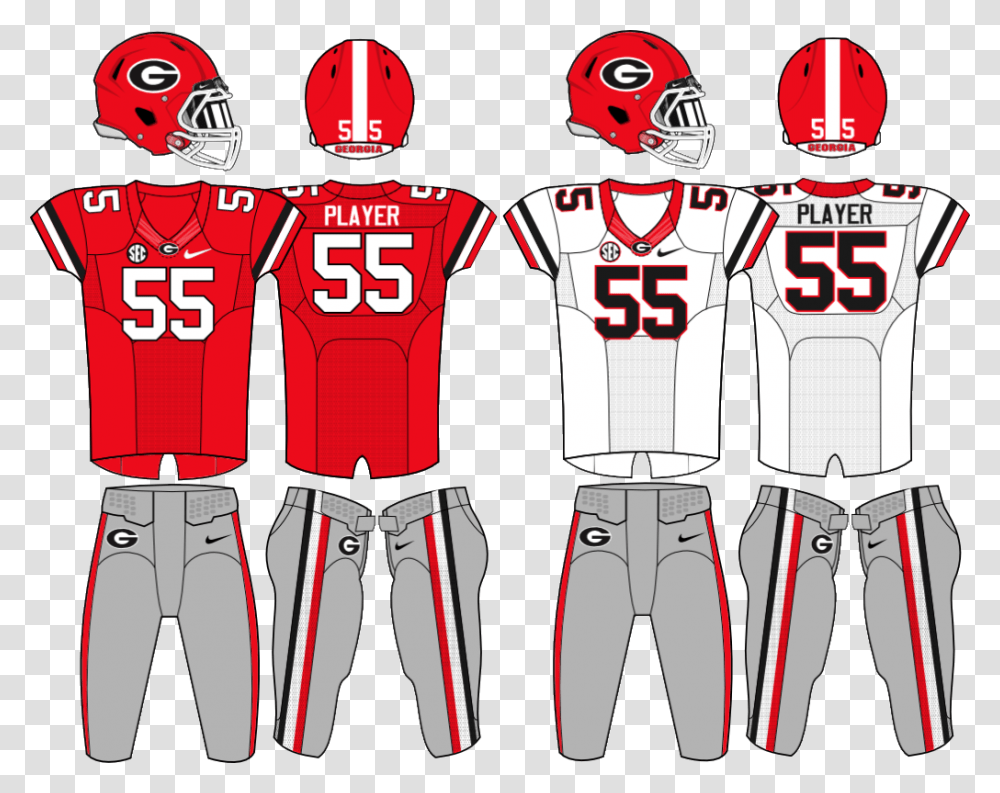 American Football Uniform Template, Apparel, Shirt, Jersey Transparent Png
