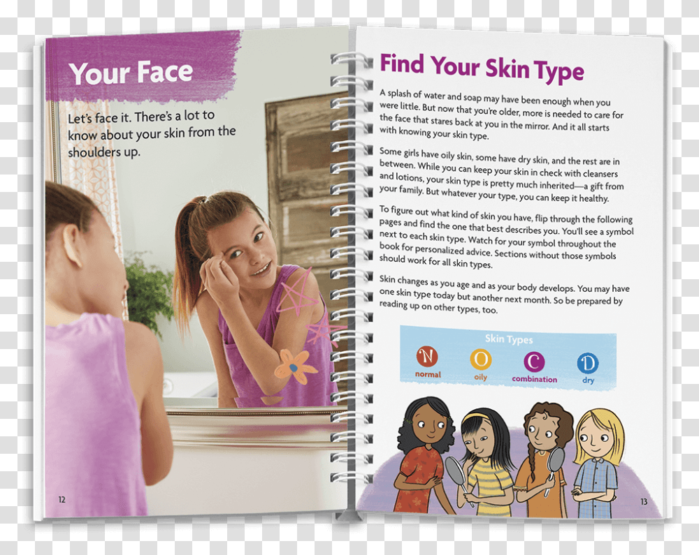 American Girl Skin And Nails Book, Person, Page, Word Transparent Png
