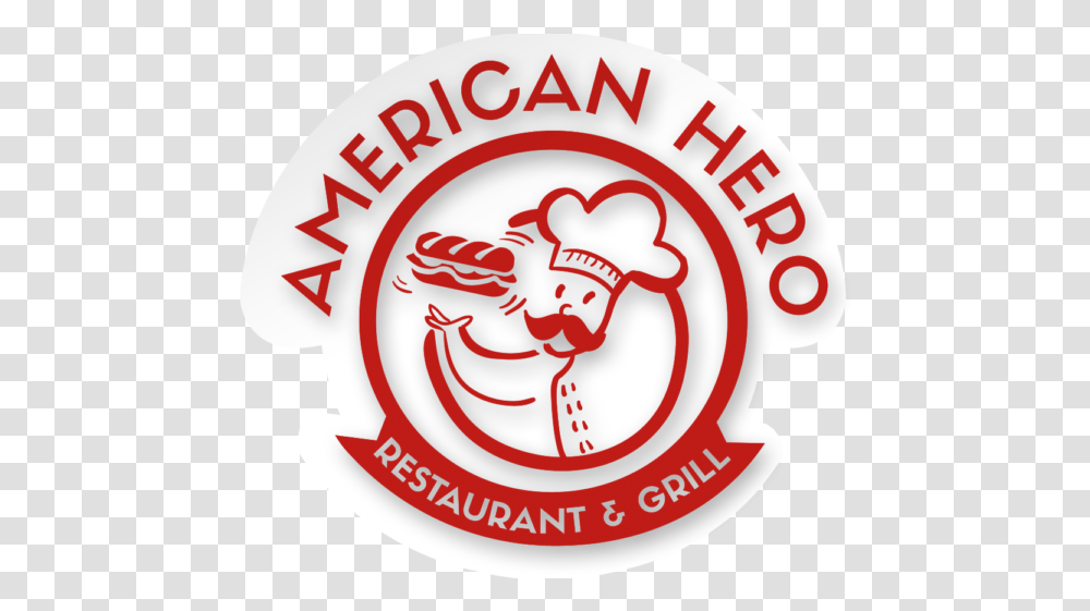 American Hero Restaurant Restaurant Logo In, Symbol, Trademark, Ketchup, Food Transparent Png