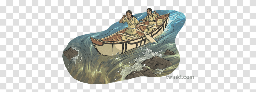 American Indigenous Peoples In Canoe Fact File About North America, Boat, Vehicle, Transportation, Rowboat Transparent Png