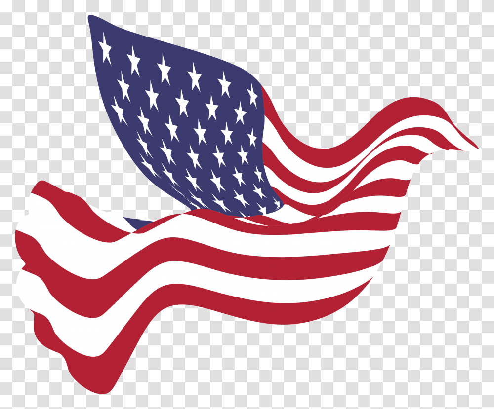 American Peace Dove, Flag, American Flag Transparent Png