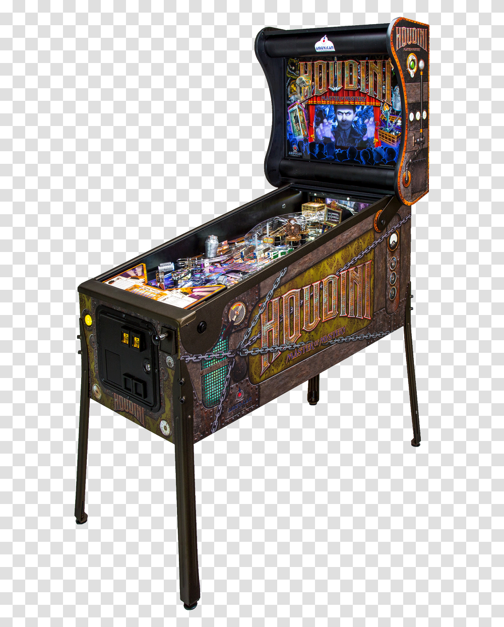 American Pinball Houdini Pinball, Arcade Game Machine, Piano, Leisure Activities, Musical Instrument Transparent Png