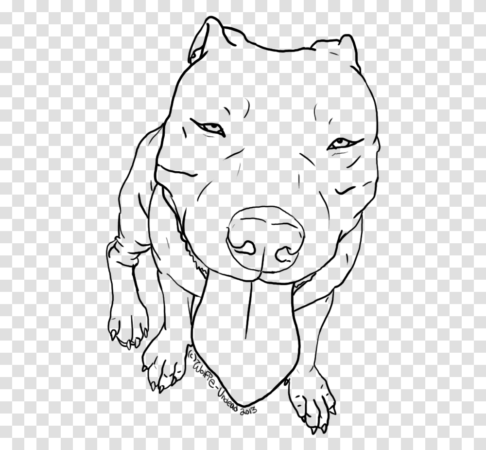 American Pit Bull Terrier Bulldog Drawing Line Art Easy American Bulldog Drawings Transparent Png