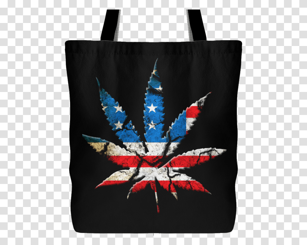 American Pot Leaf Tote Cannabis, Plant, Bag, Tote Bag, Shopping Bag Transparent Png