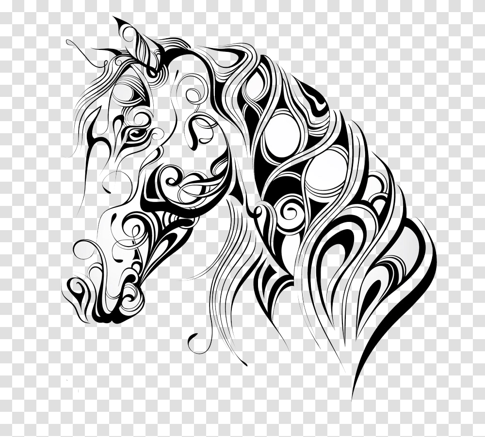 American Quarter Horse Mustang Silhouette Horse Head Cartoon Silhouette Horse Head, Face, Floral Design, Pattern Transparent Png