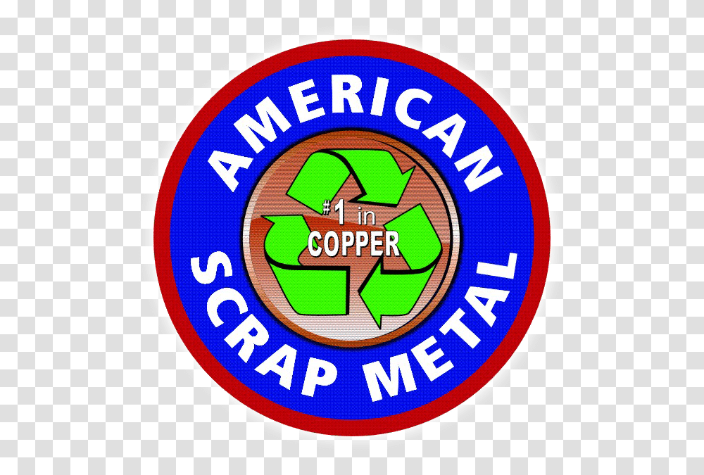 American Scrap Metal Emblem, Logo, Trademark, Road Sign Transparent Png