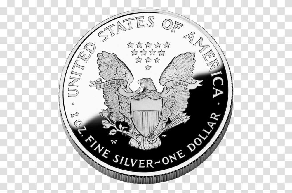American Silver Coin Image United States Of America Fine Silver One Dollar, Money, Nickel, Poster, Advertisement Transparent Png