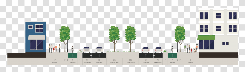 American Street With Center Median Beacon Street Bridle Path, Plant, Person, Road, Vegetation Transparent Png