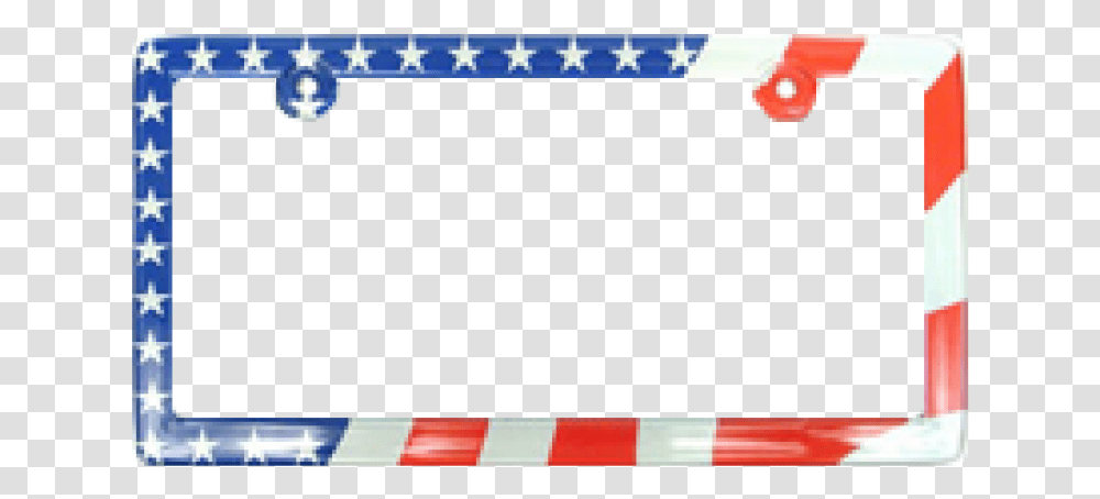 American Usa Flag Plastic License Plate Frame, Hurdle Transparent Png