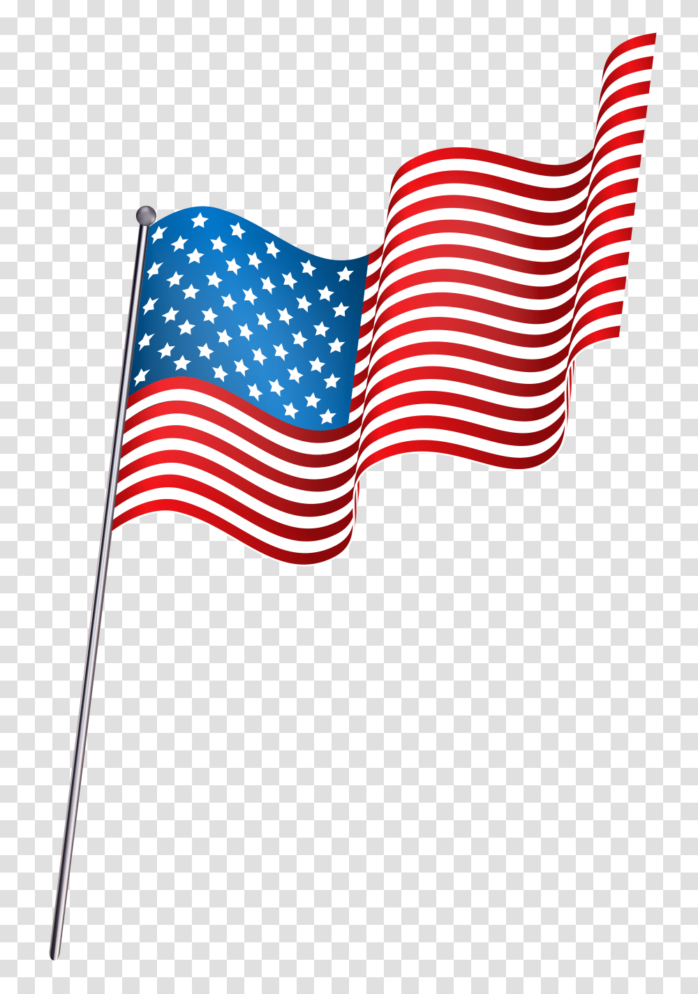 American Waving Flag Clip, American Flag Transparent Png