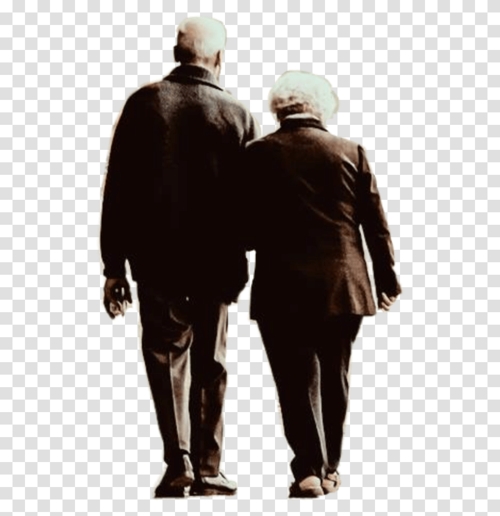 Amerifmanandwoman Old Couple Loversday Old Age, Person, Suit, Overcoat Transparent Png