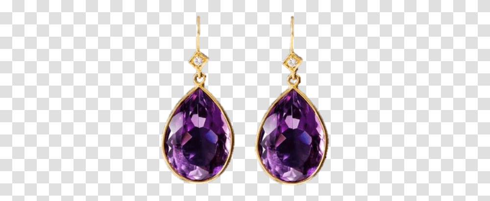 Amethyst Amp Diamond Earrings Earrings, Accessories, Accessory, Jewelry, Ornament Transparent Png