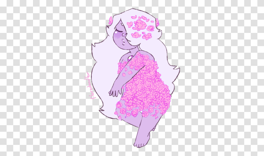 Amethyst Art And Flowers Image Steven Universe Dessin Amethyst, Person, Performer Transparent Png