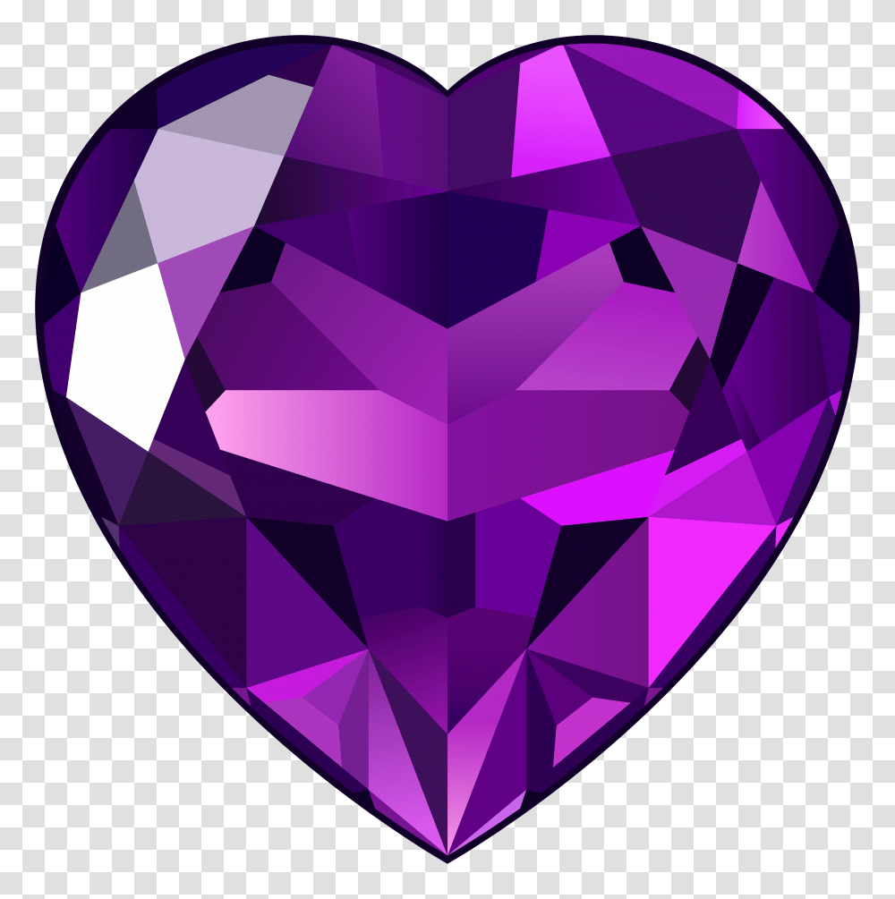 Amethyst Heart Clipart, Diamond, Gemstone, Jewelry, Accessories Transparent Png