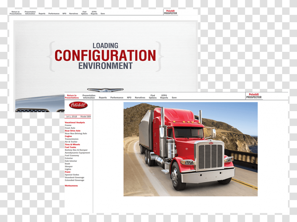 Amg Peterbilt Custom Process Truck, Trailer Truck, Vehicle, Transportation, Fire Truck Transparent Png