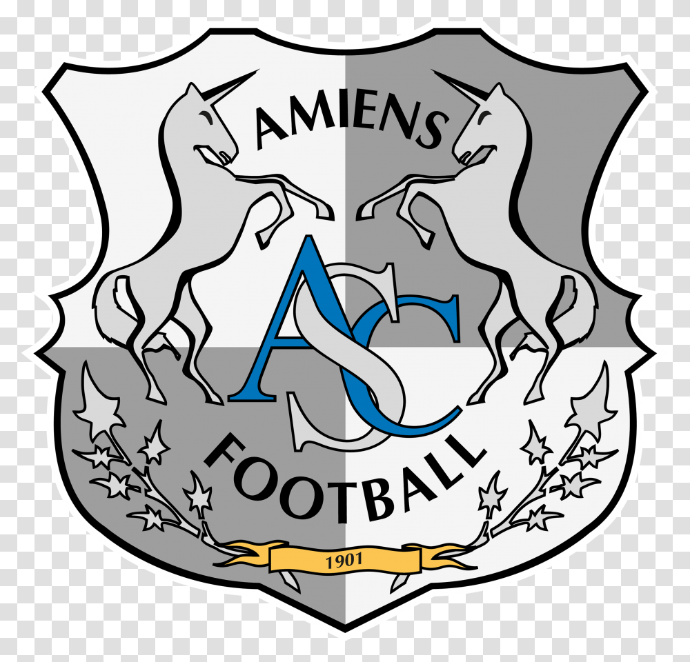 Amiens Sc Logo Logo Amiens Sc, Symbol, Label, Text, Painting Transparent Png