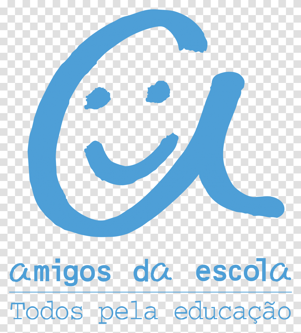Amigos Da Escola 01 Logo Smiley, Label, Alphabet, Poster Transparent Png
