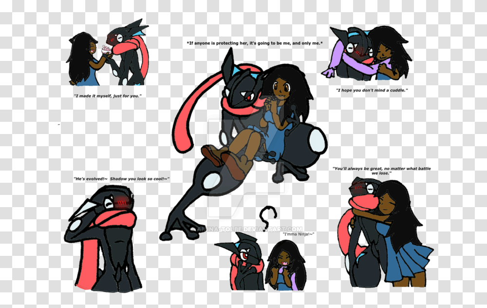 Amina Olglebe And Her Shadow Greninja, Comics, Book, Person Transparent Png