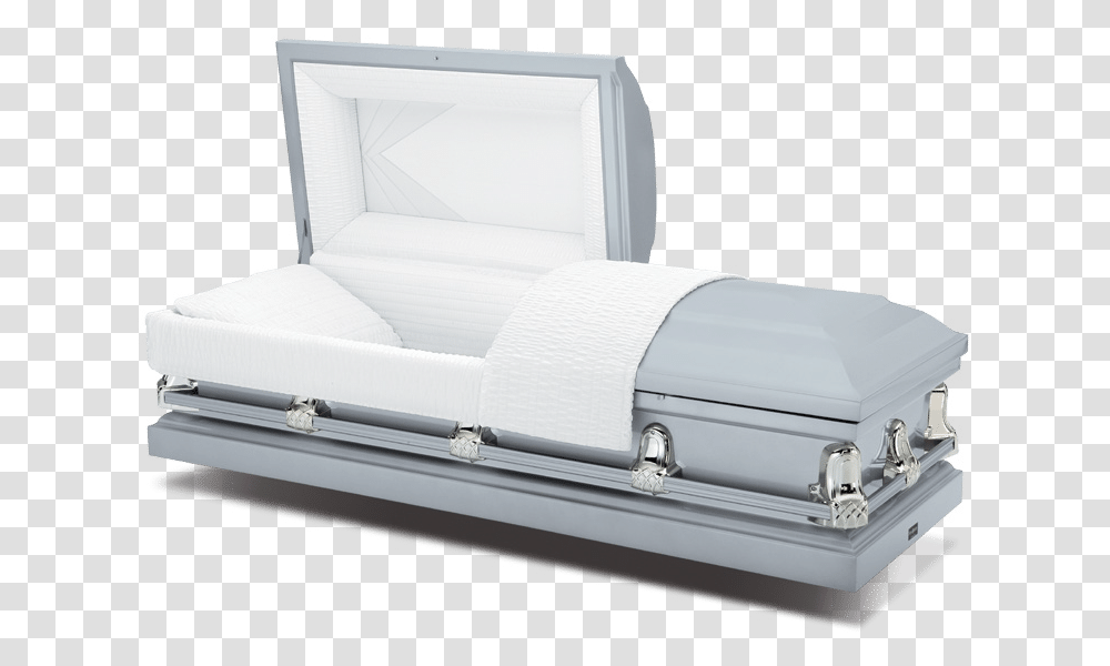 Ammen Family Gemini Silver Casket Glass Coffin, Furniture, Funeral, Bed Transparent Png
