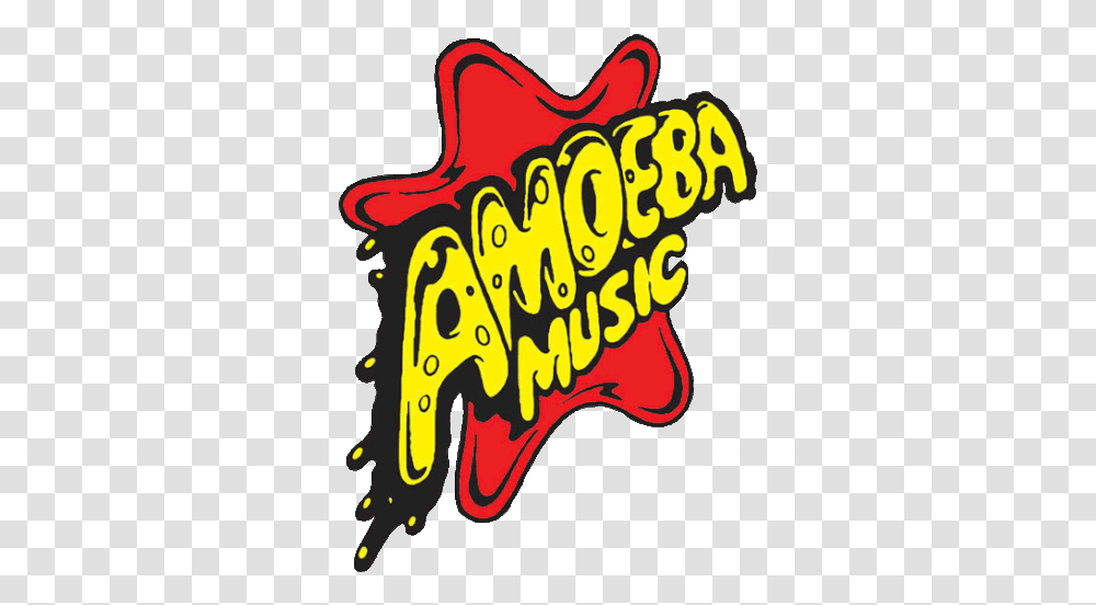 Amoeba Music Gif Logo Amoeba Music, Text, Label, Art, Handwriting Transparent Png