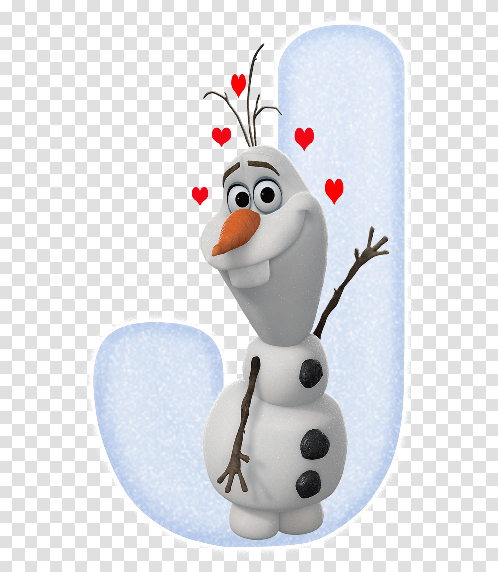 Amoroso Alfabeto De Olaf Olaf Elsa, Snowman, Winter, Outdoors, Nature Transparent Png